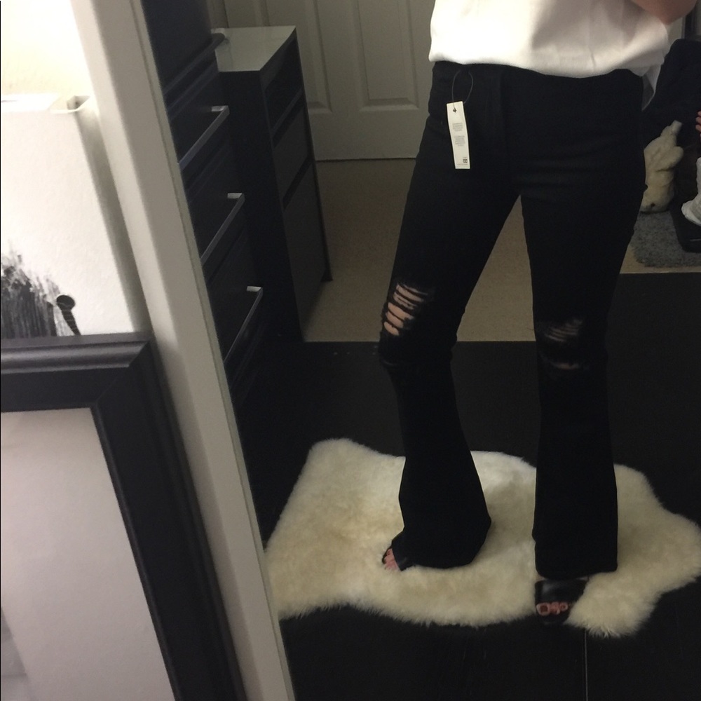 ASOS FLARE DISTRESSED JEANS. PRICE FIRM! - Picture 1 of 8